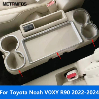 Car Accessories For Toyota Noah VOXY R90 2022 2023 2024 Interior Carbon Fiber Rear Seat Cup Holder Panel Water Bottle Frame