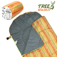 【TreeWalker】夢想森林兒童捲筒睡袋(圖騰橘)