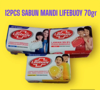12Pcs Sabun Batang LIFEBUOY kemasan 70gr Mencerahkan Soap