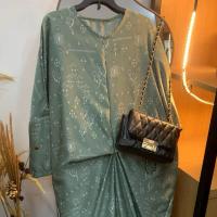 Kaftan Motif Silk Panjang Murah Motif Kekinian