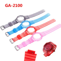 Watch Accessories Resin strap watch case for GA2100 unisex outdoor sports waterproof strap