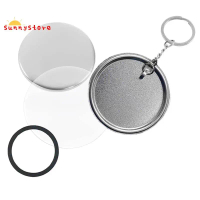 Button Maker Keychains Supplies,58mm/2.25 Inch Pin Making Kit for Button Maker Machine,Metal Button