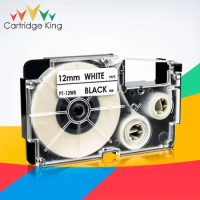 for Casio XR-12WE Labels Tapes Black on White for KL-60 KL-120 KL-300 CW-L300 KL-430 KL-C500 Typewriter 9mm*8m Printer Ribbon