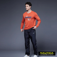 【NAUTICA】男裝 COMPETITIO時尚活力尼龍運動長褲(黑色)