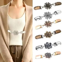 Pengecil Syal Cardigan Baju Klip Jepit Fashion Pin Jepitan Clip Gesper Klip Baju Rose Silver
