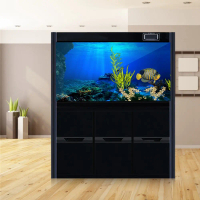 Tema Seaworld PVC Poster Latar Belakang Akuarium Kesan 3D Tebal Latar Belakang Akuarium 3D pelekat H