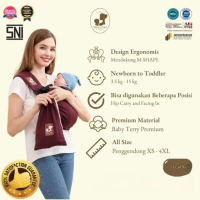 MERE ET MOI GENDONGAN BAYI NEWBORN FANTASTIC SLING, FANTASTIC MOTIF / GEOS MODIS PRAKTIS ERGONOMIS