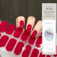 20 Tips Ins Style Full Curing Baking-free Long Lasting Gel Nail Art Stickers Full Cover Gel Nail Patch