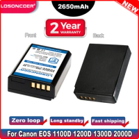 LP-E10 LP E10 2650mAh Camera Battery For Canon EOS 1100D 1200D 1300D 1500D 2000D 4000D 3000D Rebel T3 T5 T6 KISS X50 X70 L10