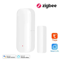 Tuya ZigBee Smart Home Door Magnetic Automation Door &amp; Window Sensor Detector Tuya Smart Life App Home Security Alarms