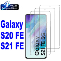2/4Pcs Tempered Glass For Samsung Galaxy S20 S21 FE S20FE S21FE Screen Protector Glass Film