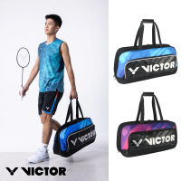 VICTOR 勝利體育 矩形包 羽球拍包(BR9613 CJ/CF 黑+自由紫/黑+明亮藍)