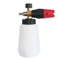 Foam Gun Bottle w/ 1/4 Inch Quick Connector, 1 Liter, Pressure Washer Nozzle for Car Wash, Snow Foam Cleaning Bottle