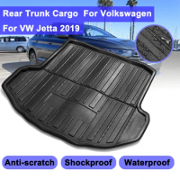Car Cargo Liner Trunk Mat for VW Jetta 2019 Boot for VolkswagenTray Rear Trunk Cover Floor Carpet Kick Pad Mat Matt Mat