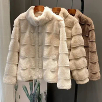Mink Fur Teddy Coat Warm Jacket for Women Fur Coats for Women Winterwear Solid Women's Winter Jacket 2022 Fashion Faux Fur Coat