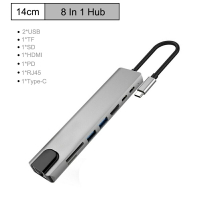 Typec轉HDMI RJ45網口八合一擴展塢 多功能拓展塢 USB 3.0集線器