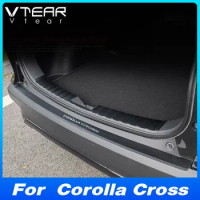 Vtear Car Rear Guard Bumper Sticker Cover Anti-Scratch Anti-Collision Protection Parts Accessories For Toyota Corolla Cross 2023