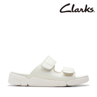 【Clarks】女鞋 Trigenic2 Sun 三瓣鞋2.0 全皮面輕量兩片式魔鬼氈設計拖鞋 涼鞋(CLF82577S)