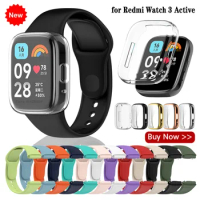 NEW Silicone WatchBand Strap TPU Case Cover for Xiaomi Redmi Watch 3 Active Watch Strap Bracelet for Redmi Watch 3 sports Strap