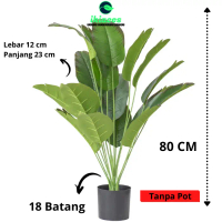 DAUN PISANG ARTIFICIAL DAUN PISANG PLASTIK JUMBO DEKORASI TANAMAN HIAS - BESAR 18 BATANGTerlaris