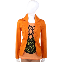 MOSCHINO 橘色雙釦式西裝外套