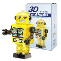 3D Crystal Puzzles立體水晶拼圖 復古機器人-(8cm系列-39片)