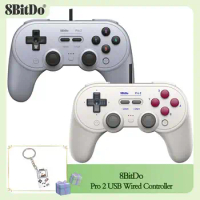 8BitDo Pro 2 USB Gamepad Wired Controller with Joystick for Nintendo Switch Windows Steam Raspberry Pi NS Switch Game Controller
