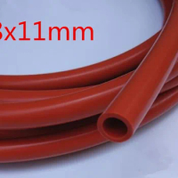 8mm ID 11mm OD 8x11 Red silicone tube silicone hose silica gel flexible pipe High temperature resistant silicon rubber tubing