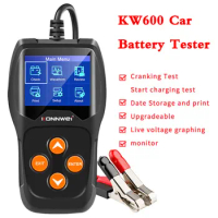 KONNWEI KW600 OBD2 12V Car Battery Tester 100 to 2000CCA 12 Volts Battery Tools for the Car Quick Cranking Charging Diagnostic