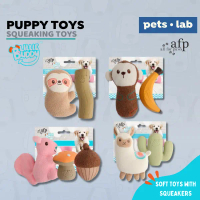 All For Paws AFP Little Buddy Squeaking Dog Soft Toys Squeaker Mainan Anak Anjing Bunyi Fetch Toss P
