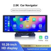10 Inch Car DVR Touch Screen Mirror Video Recorder GPS Navigation Dashboard HD Driving Recorder Dash Camera Support Carplay