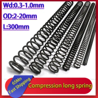 Diameter 0.3-1.0mm Length 300mm 65MN Strong Compression Spring Steel Mechanical Cylindrical Spiral Coil Rotor Return Force