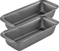Long Loaf Pans for Baking - 12.6x5.11 Inch Outer Diameter Nonstick Steel Bread Pan for Baking Sandwi