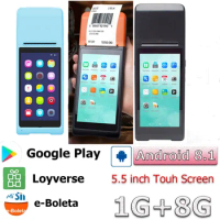 New POS PDA Android WIFI Bluetooth Barcode Camera Scanner Payment Terminal Thermal Receipt Printer Google Play E-bolate Loyverse