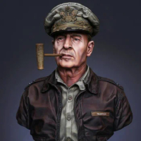 1:10 New MacArthur Resin Soldier Resin Bust