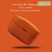 for Sony WF-1000XM4 Wireless Earbuds PU Leather Case Pouch Cover Bag
