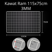 Kawat Ram Jaring 115x75 Cm tebal 3MM-Rak Display Aksesoris HP-Rak Gantung Putih Besi Rak