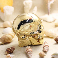 Genuine Zippo Golden Skull Head oil lighter copper windproof cigarette Kerosene lighters Gift with anti-counterfeiting code