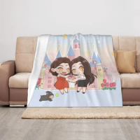 Customized Freenbecky Cartoon Printed Blanket, Flannel Nap Cover, Air-conditioned Blanket, Warm Pad Freen Becky GL Lovers