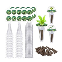 JFBL Hot Garden Accessories Plant Pod Kit Including Grow Baskets, Transparent Insulation Lids, Plant Grow Sponges, Labels
