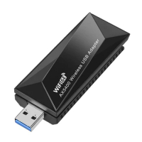 WiFi 6E WiFi Dongle Adapter USB 3.0 Tri-Band 2.4G 5G 6G WiFi Receiver Dongle 5400Mbps Driver Free for PC/Laptop/Desktop