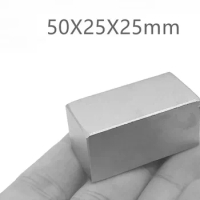 2/3/5/10PCS 50x25x25 mm Strong Neodymium Magnet 50*25 mm Powerful NdFeB Magnets 50x25x25mm Block Rare Earth Magnet 50*25*25 mm