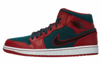 JORDAN 1 MID GYM RED BLACK DARK SEA