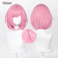 Ootori Emu Cosplay Wig Anime Project SEKAI COLORFUL STAGE! Short Pink 2 Styles Heat Resistant Synthetic Hair Wigs + Wig Cap