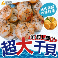 【極鮮配】鮮甜L級超大干貝 16包共192顆(扇貝肉 500G±10%/包)