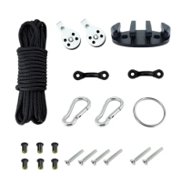 Water Sports Kayak Canoe Anchor Trolley Kit Cleat Rigging Ring Pulleys Pad Eyes Well Nuts Screws Kayak Accessories