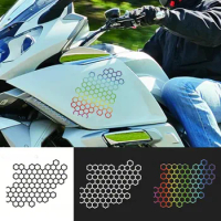 Motorcycle Sticker Creative Honeycomb Moto Body Decoration Reflective Decals Motorbike Accessories Taillight Fuel Tank Stickers