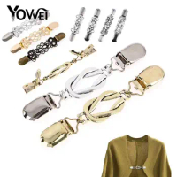 1PCS Flexible Shawl Shirt Collar Buckles For Scarf Clasp Vintage Cardigan Sweater Duck Clips Pin Brooch Women Clothing