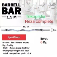 stik barbell ez curl bar stik ez curl zigzag ukuran 1.5 mtr