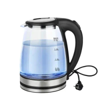 Houselin Electric Glass and Steel Kettle - 2.0 Liter BPA Free